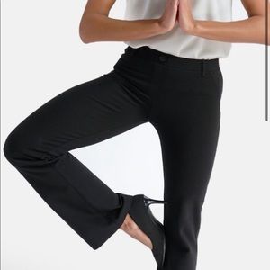 Betabrand black straight leg pants
